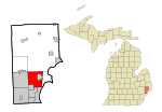 Macomb County Michigan Incorporated and Unincorporated areas Clinton Highlighted